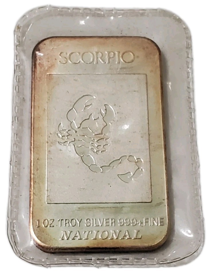 1 Oz Silver SCORPIO Sealed Bar.