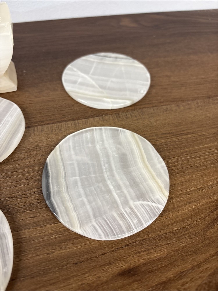 Vintage Onyx/ Calcite Coaster Set