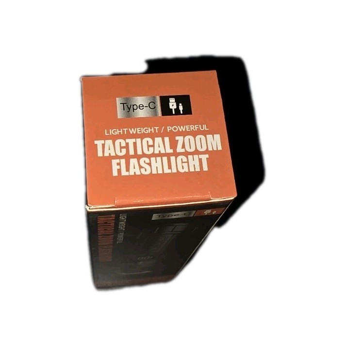 Led Flashlight With Display Light Type C USB Charging Built-in Battery