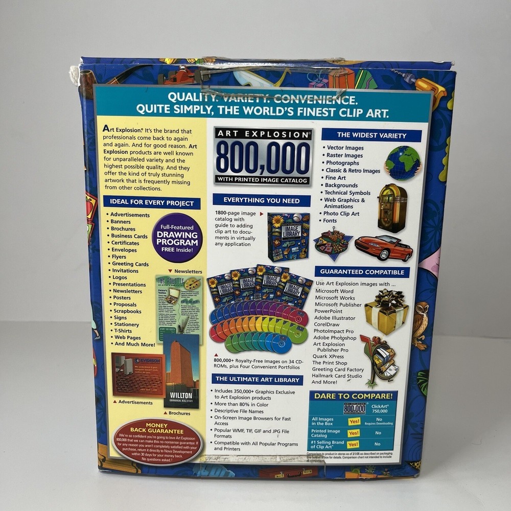 Nova Development Art Explosion 800,000 Images 34 CDs with Book Catalog