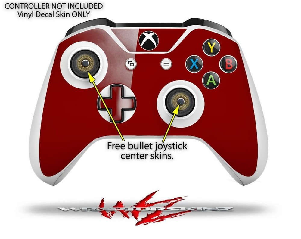 Skin XBOX One S Console Controller Solids Collection Red Dark