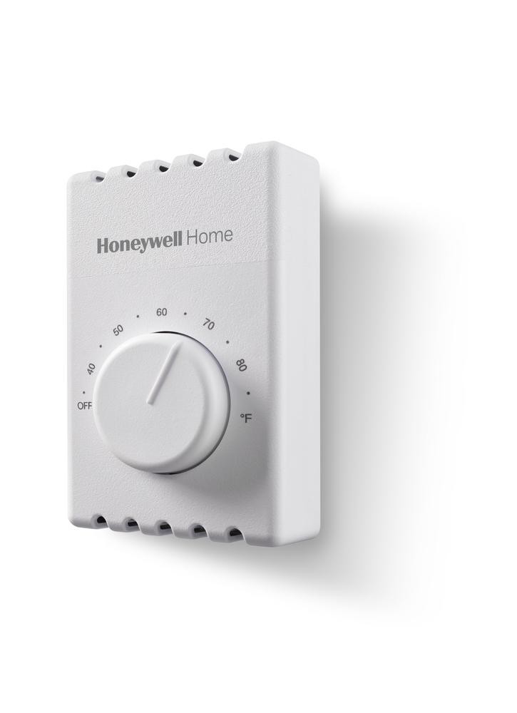 8" White Non Programmable Baseboard Thermostat 5280W Rotary Temperature Control