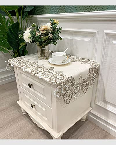Bedside Tablecloth Lace Doilies for Side Table Cloth Runner Tabletop Dust