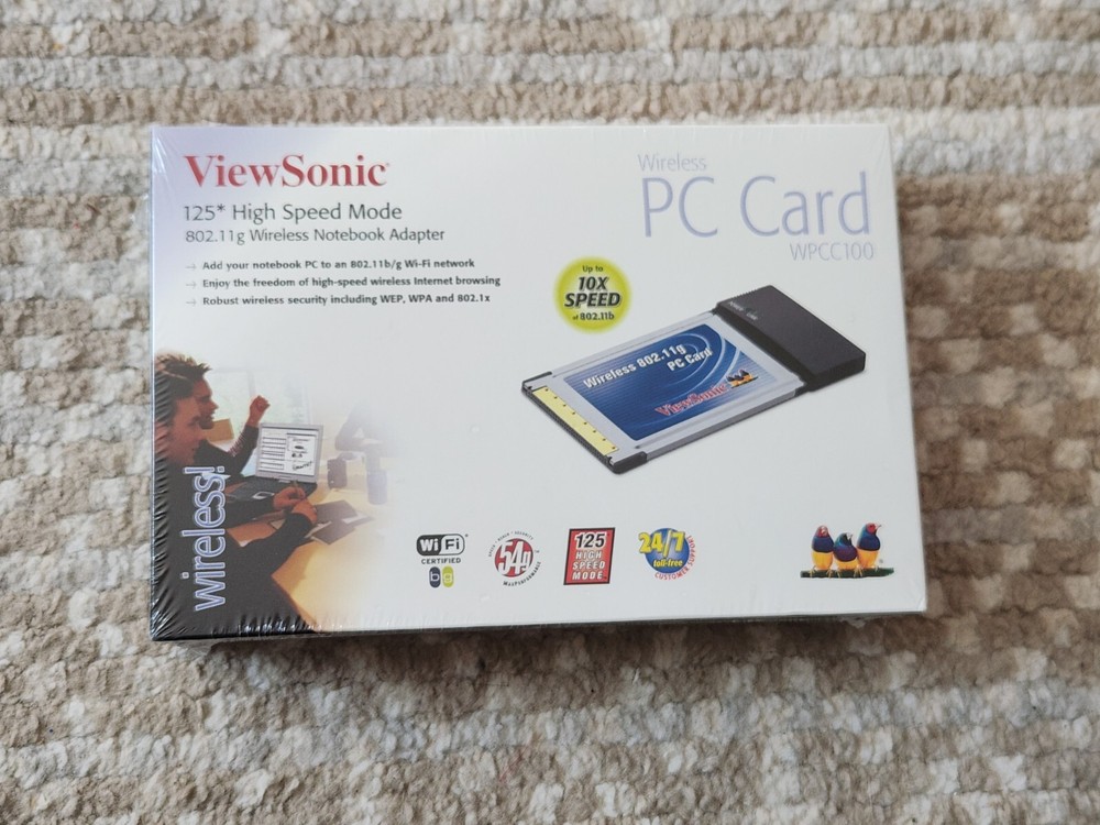VIEWSONIC 802. 11g WIRELESS PC CARD ( NEW ) WPCC100