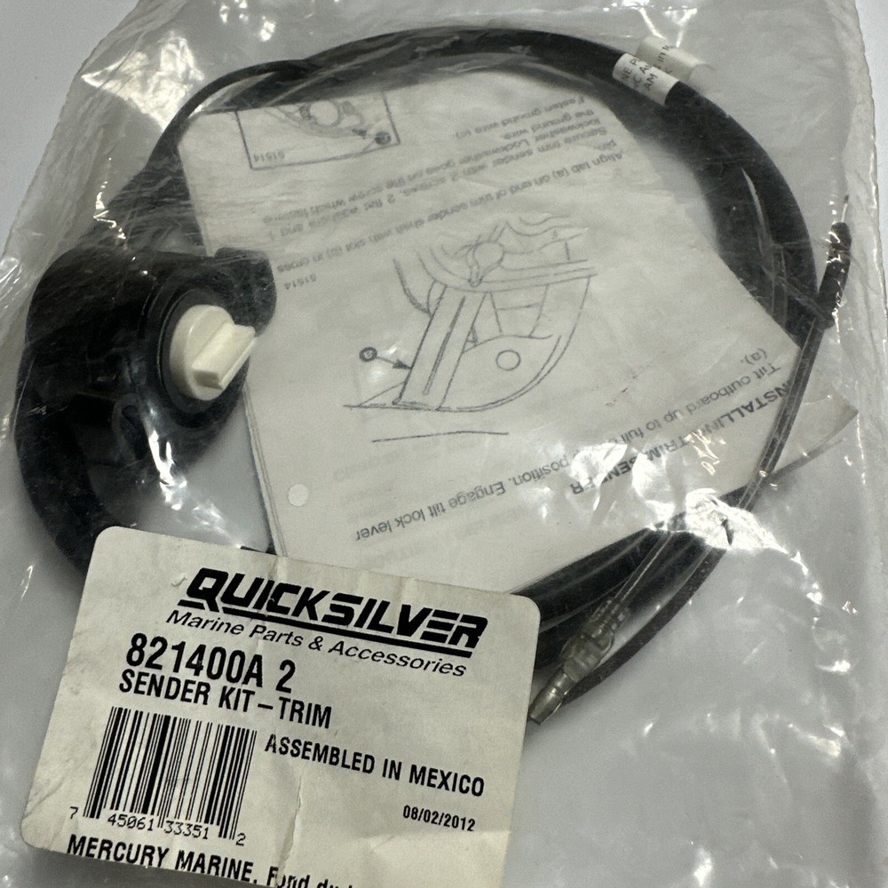 Mercury Quicksilver New OEM Trim sender Sensor Kit 8M0074845 821400A2 821400a1