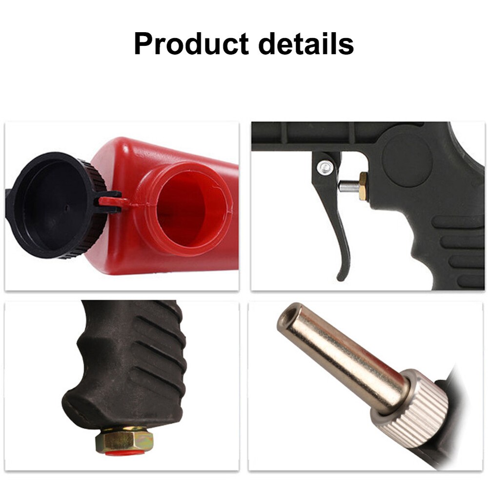 Gravity Feed Pneumatic Sandblasting Gun Handheld Sand Blaster Spray Remove Tool