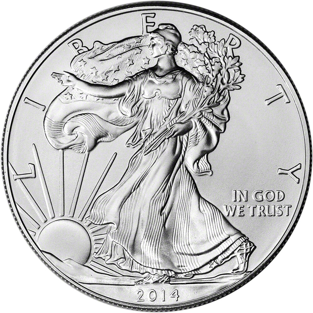 2014 American Silver Eagle 1 oz $1 - BU