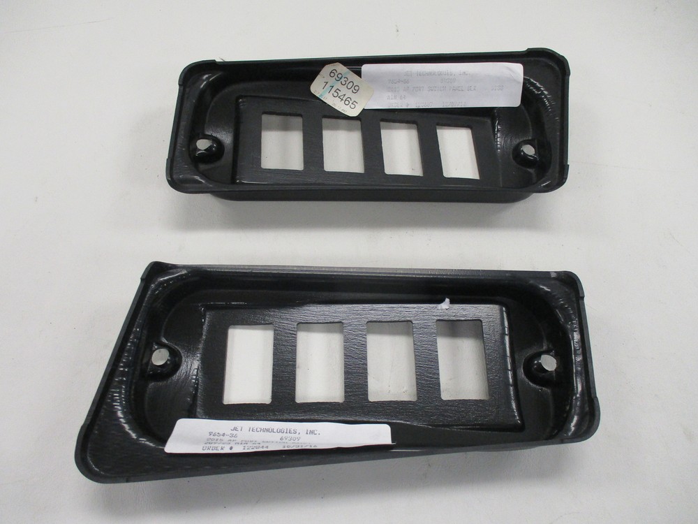 JET TECHNOLOGIES 2015 AP PONTOON SET 2 BLANK SWITCH PANEL BLACK 9654-36 BOAT