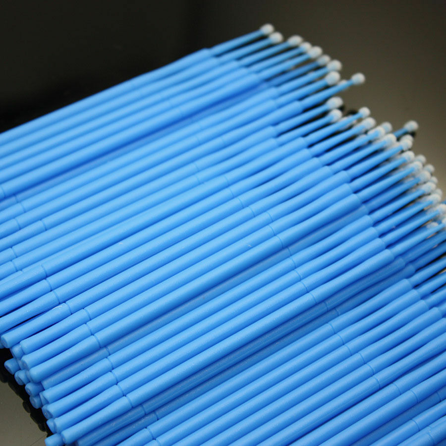 400 Pcs Dental Disposable Micro Applicator Brush Bendable 2.5mm Blue Regular