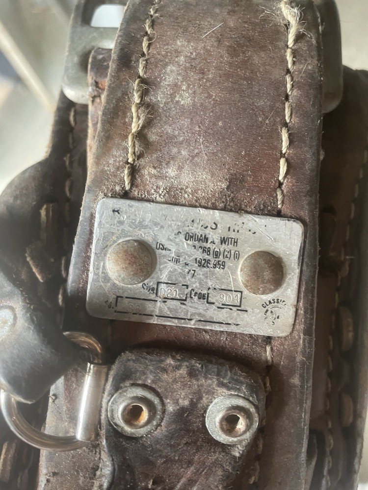 Leather lineman’s belt 22d