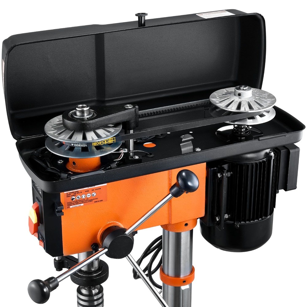 12in Variable-Speed Drill Press, 5A Induction Motor, 45° Tilt Table