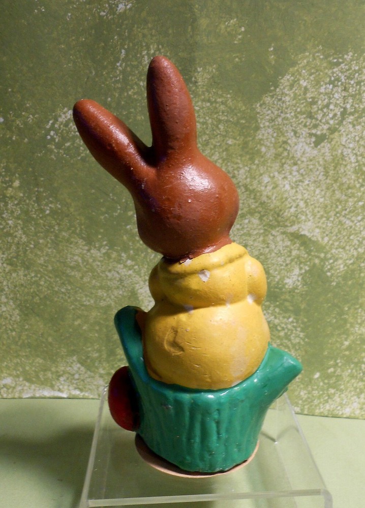 German Composition Easter Bunny Rabbit Candy Container