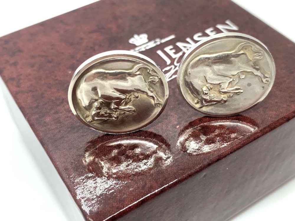 Georg Jensen Silver Cufflinks Cow