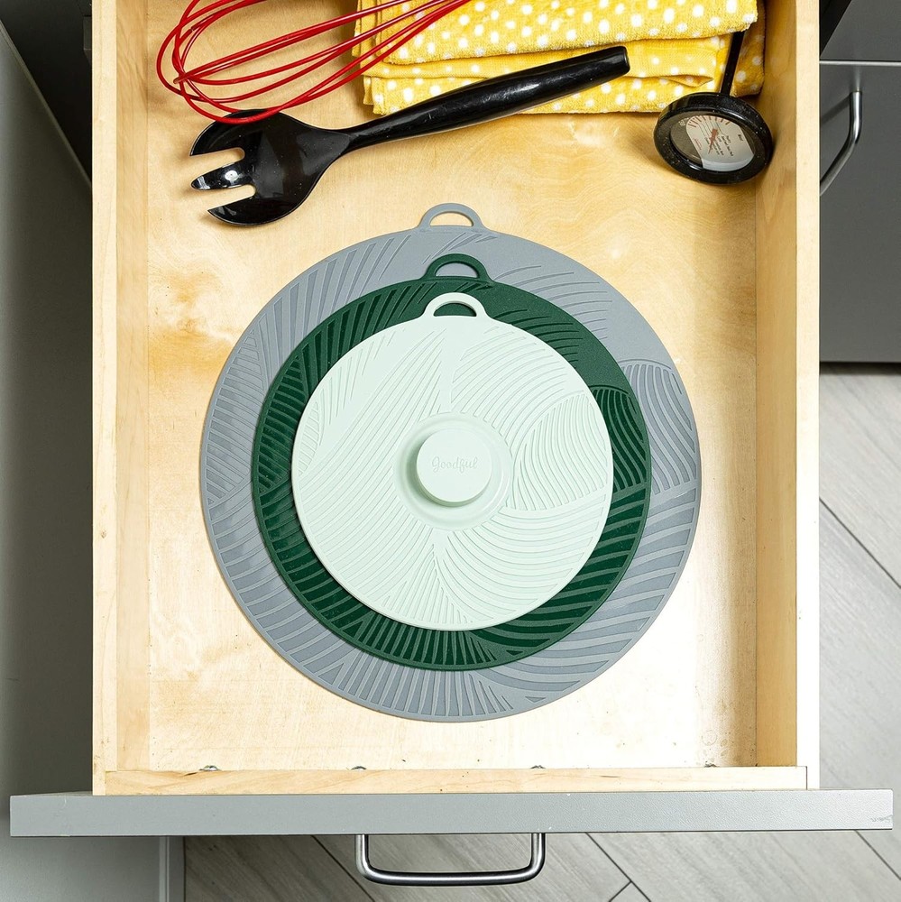 Silicone Suction Seal Lids - 3 Multisized Dishwasher Safe Kitchen Tools