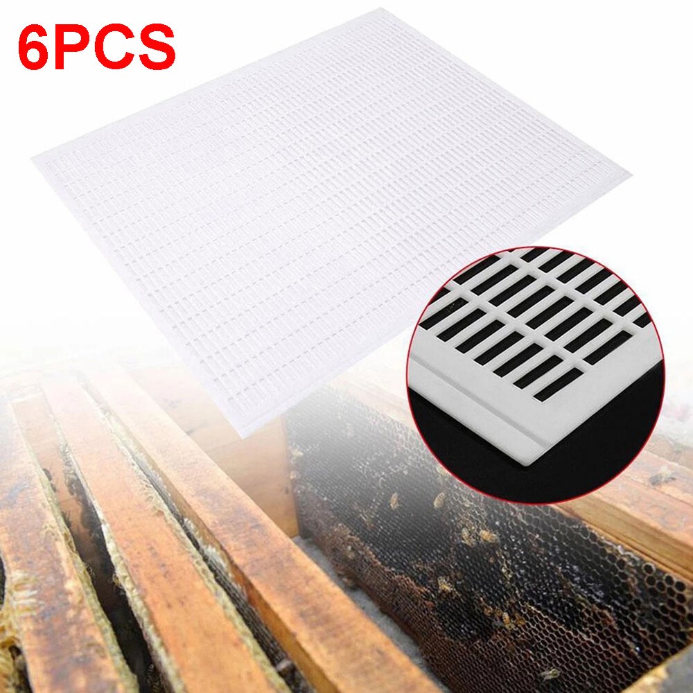 6Pack 10 Frame Plastic Queen Bee Excluder,Trapping Net Grid Beekeeping Tool kits