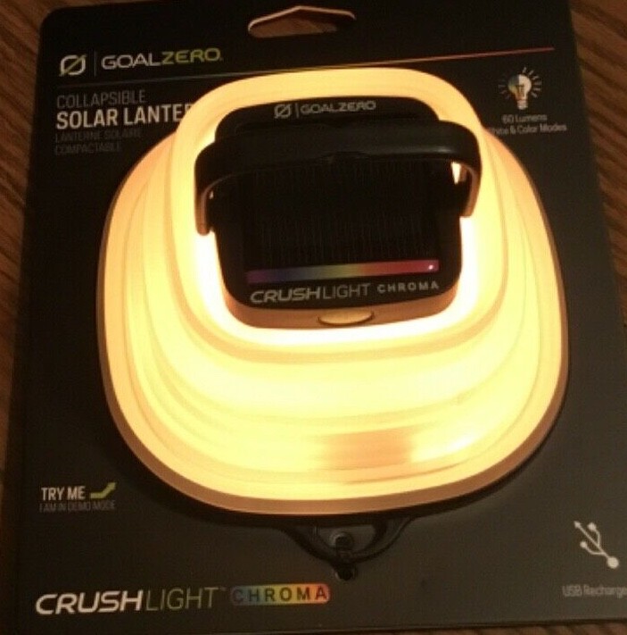 GOAL ZERO Crush Light SOLAR Powered Lantern with Multi Changing Colors # 32013