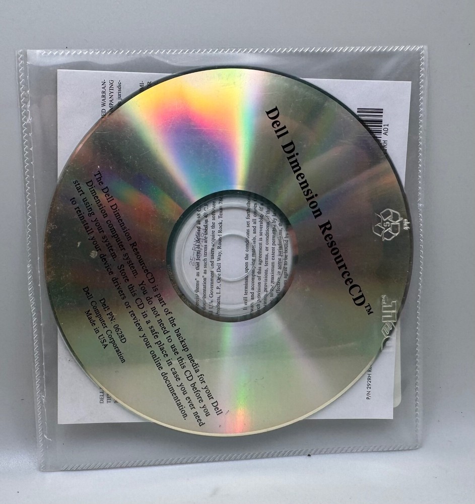 Dell Dimension ResourceCD P/N 0628D Drivers
