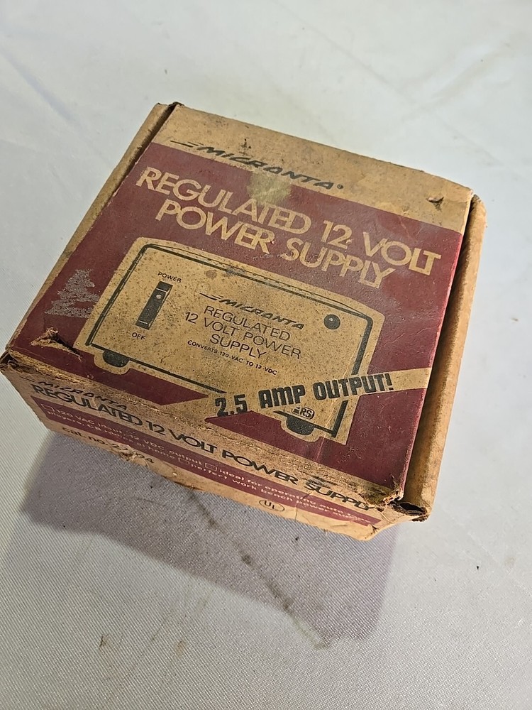 NOS MICRONTA REGULATED 12 VOLT DC POWER SUPPLY