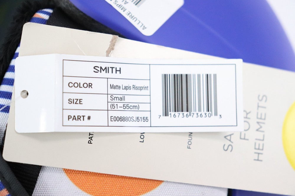 SMITH Allure MIPS Womens Small, Matte Lapis Risoprint Missing Part READ