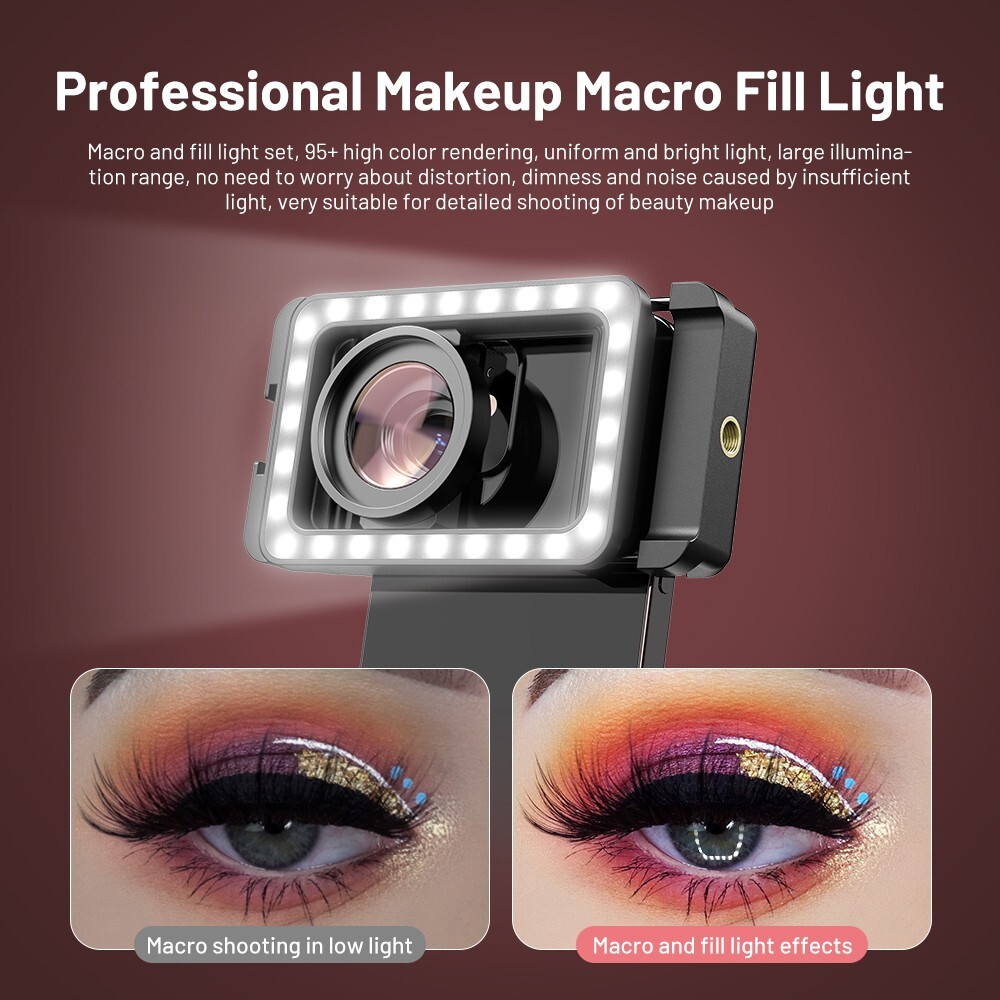 Professional Fill Light 15x Macro Phone Lens