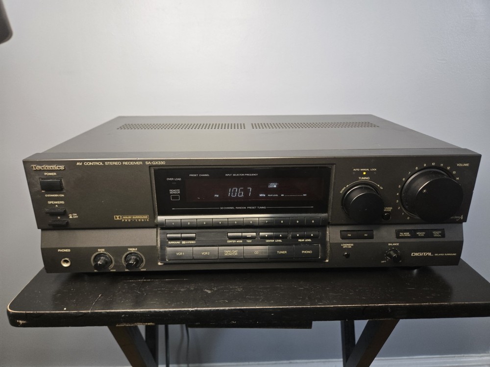 Technics SA-GX330 AV Control Stereo/VCR/CD/PHONO Receiver. READ