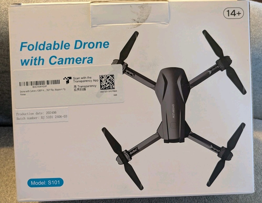 New ~ Small Foldable Drone with Camera Model S10 Wi-Fi Connectivity with Case