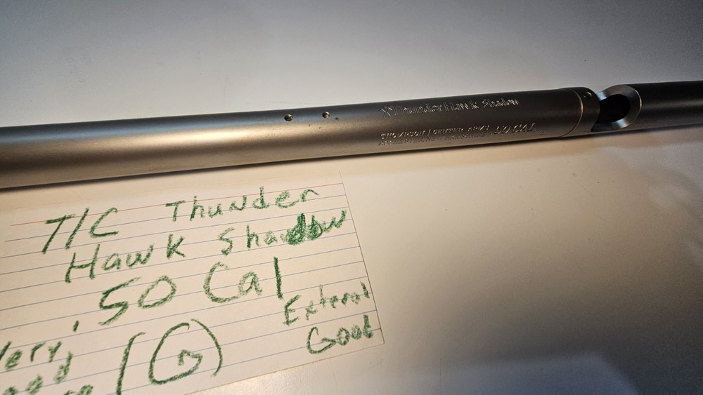 T/C Thunder Hawk Shadow Inline Muzzleloader 24” Barrel With No Breech (G)