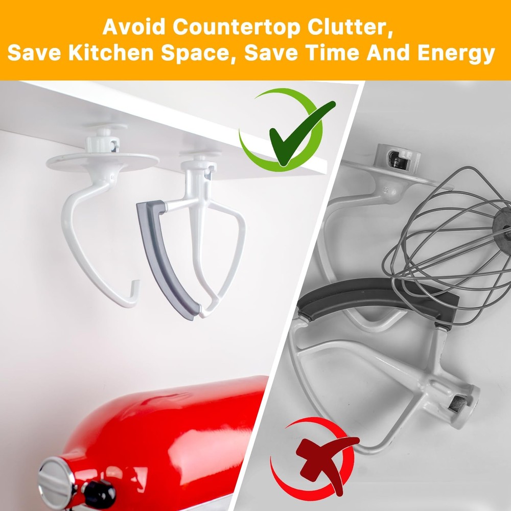 4 Pack Mixer Attachment Holder, Compatible with 4PACK, Transparently