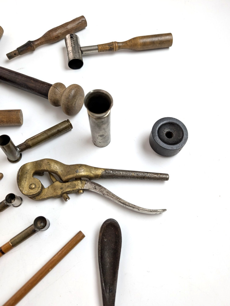 Antique black powder reloading / muzzleloading tool lot.