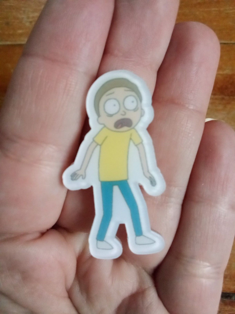 Rick And Morty Plastic MORTY SMITH Pin Button Pinback