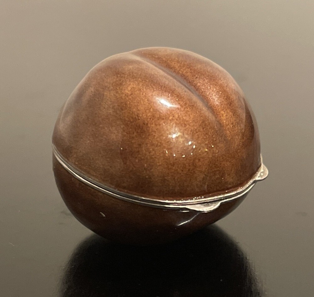 GUCCI STERLING SILVER ENAMEL FRUIT PILL BOX *RARE*