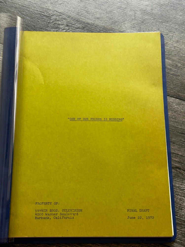 PROBE TV Show Script One Of Our Probes Missing Final Draft 1972 Leslie Stevens