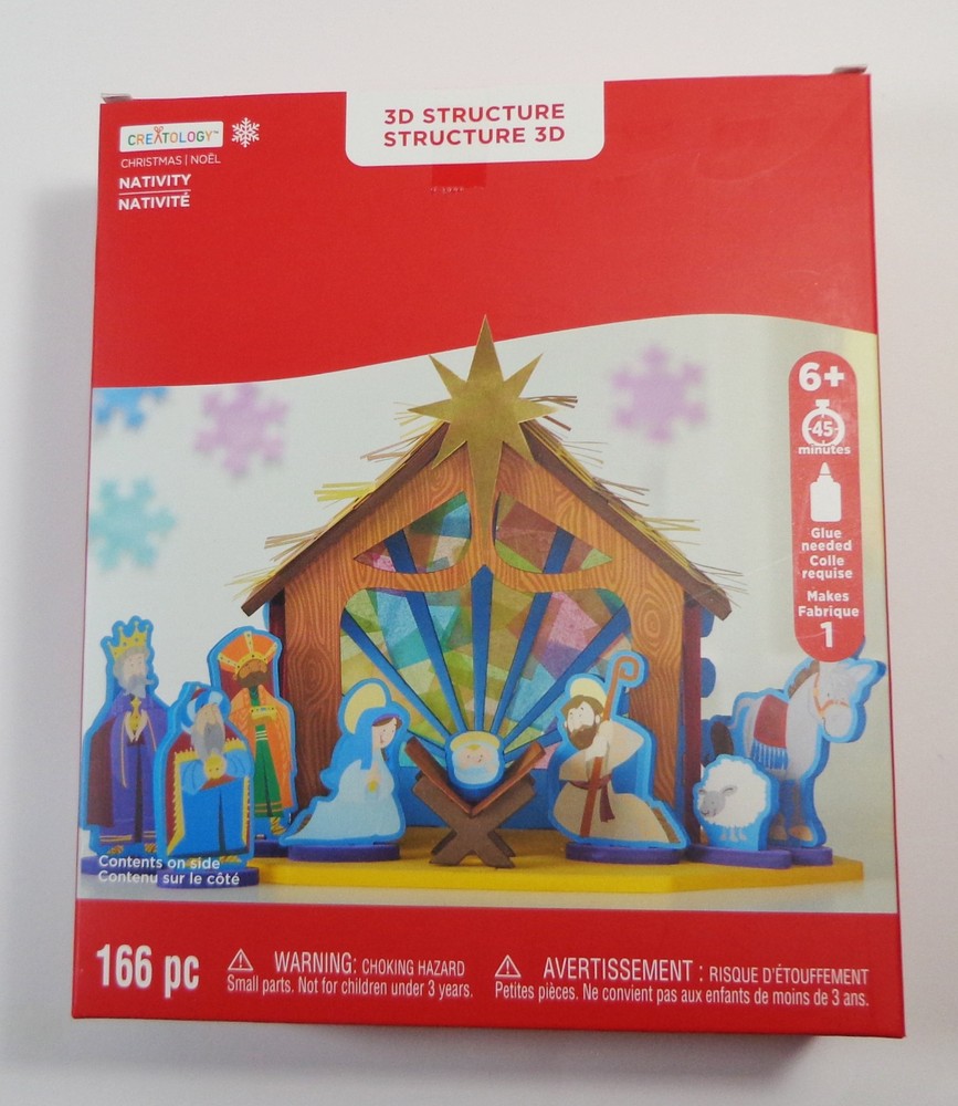 Christmas Manger Nativity Scene 3D Structure Foam Model