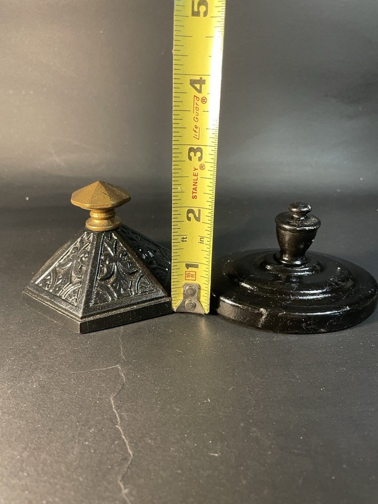 2 Cast Iron Paperweights Decorative