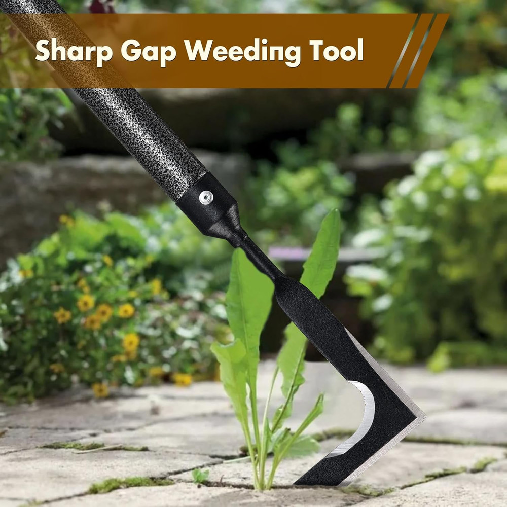 Crack Weeder Puller Tool Long Handle, Adjustable Crevice Weeding Remover Tool 29