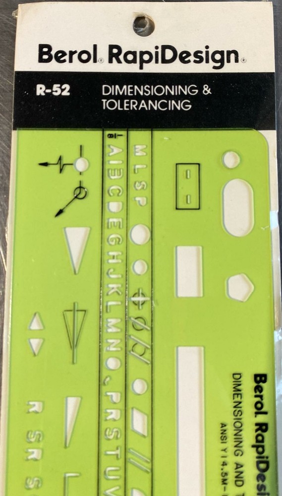 Berol RapiDesign R-52 Dimension & Tolerancing New
