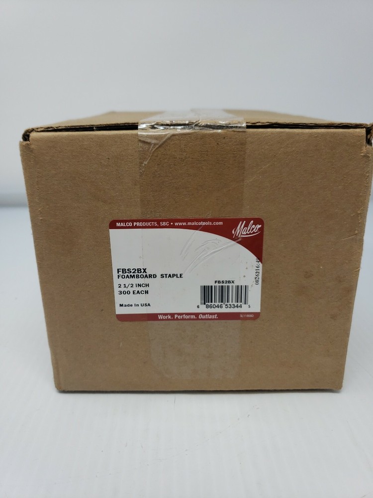 MALCO FBS2BX Foamboard Staple,2 1/2 In,PK300