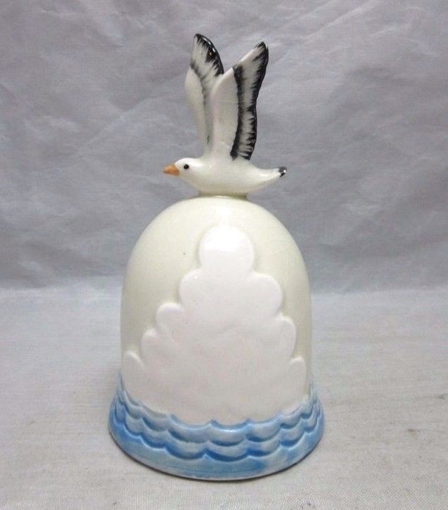 Norcrest pottery bell. Seagull, ocean design