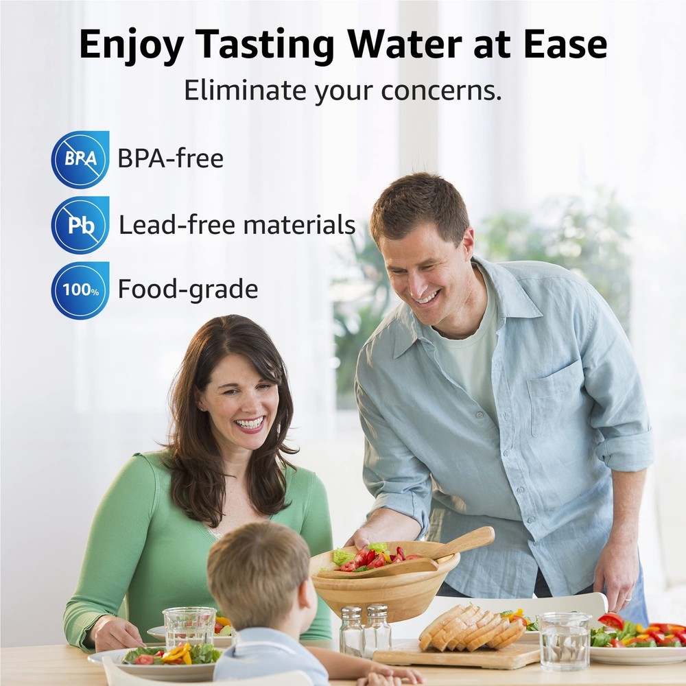 Overbest NSF Certified Pitcher Water Filter, Replacement for 6 Count, White