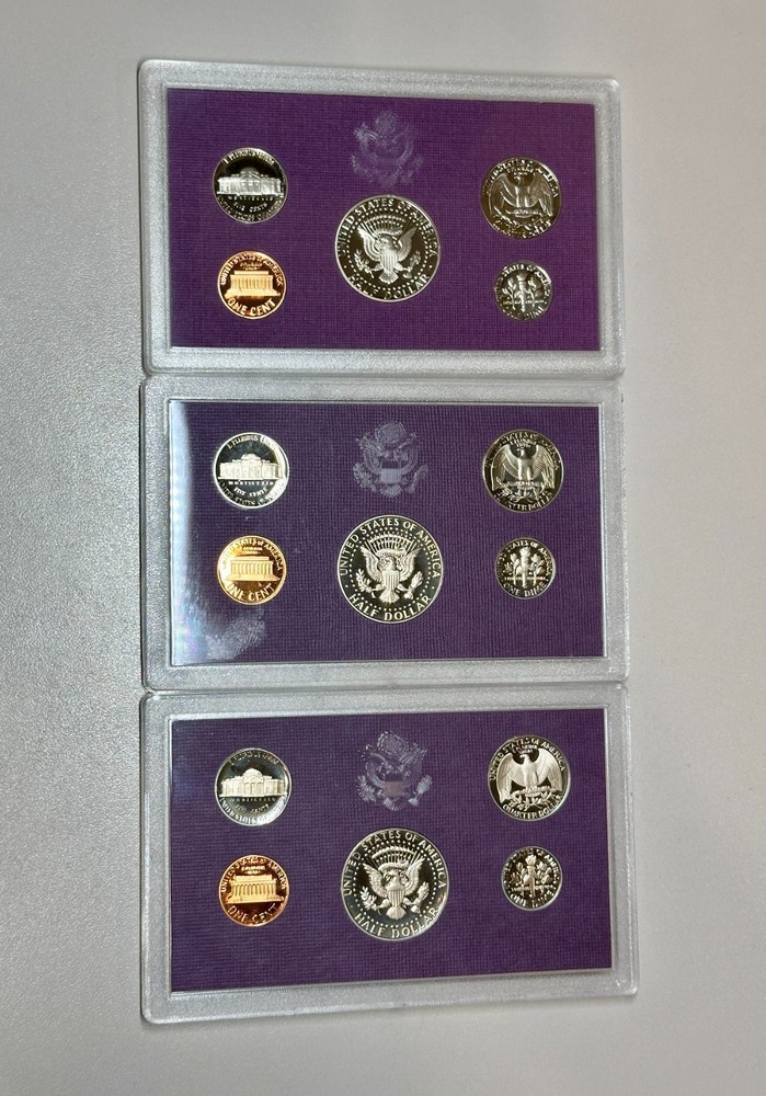 ~~ 1984, 1987, & 1991 U.S. Proof Sets - OGP DCAM - with COAs ~~