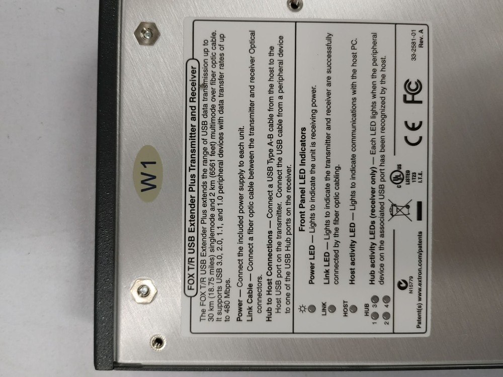 Extron FOX T USB EXTENDER Plus Extender
