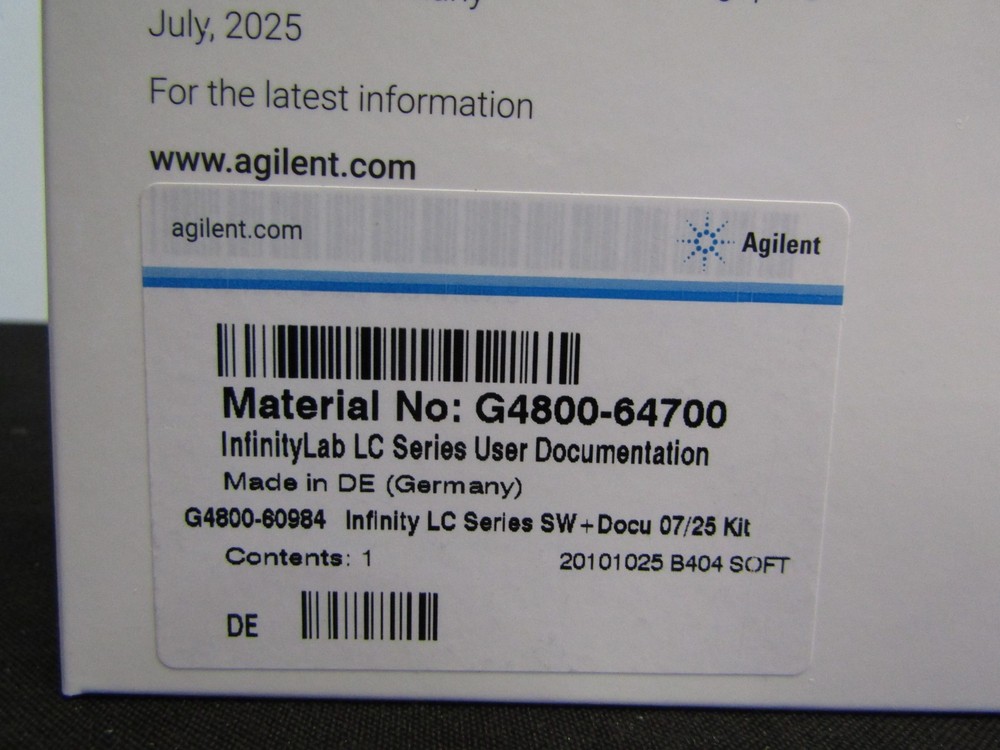 Agilent G4800-64700 Infinity Lab LC Series User Documentation