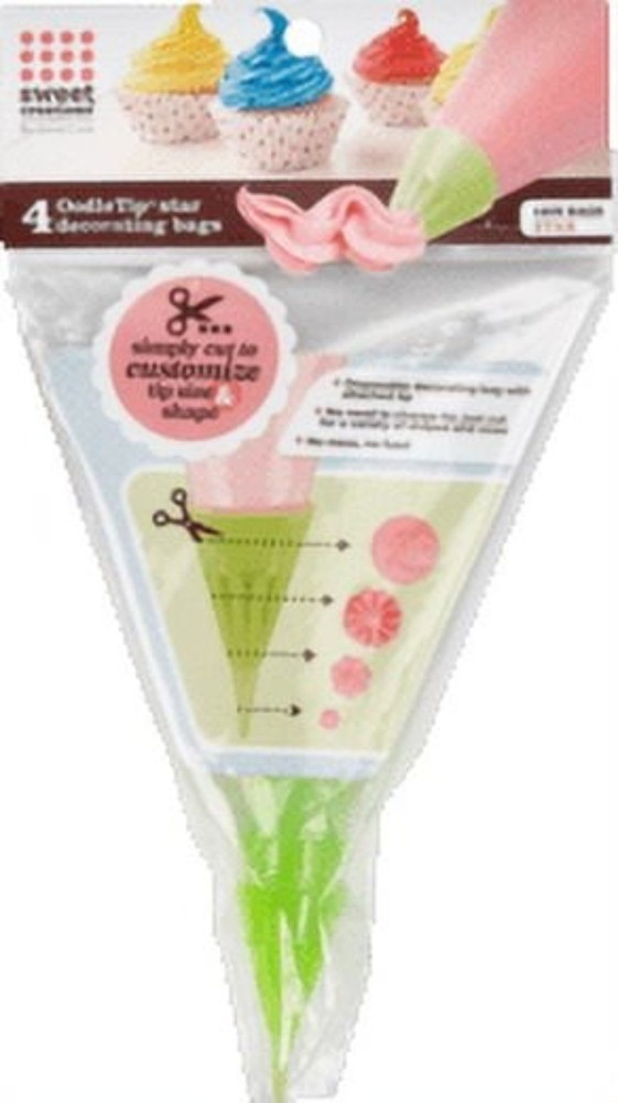 Goodcook Oodle Tip Decorating Bag, Star-Shape, 4-Count