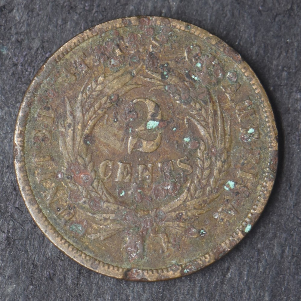 1864 "Large Motto" 2C Two Cent Piece - COINGIANTS -