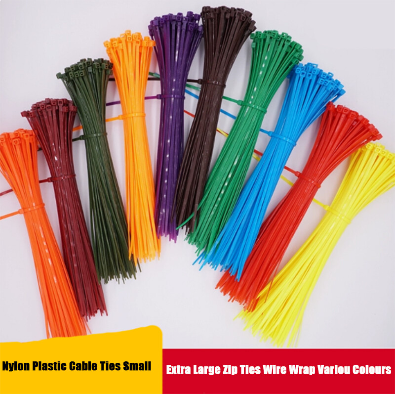 Nylon Plastic Cable Ties Small and Extra Large Zip Ties Wire Wrap Variou Colours