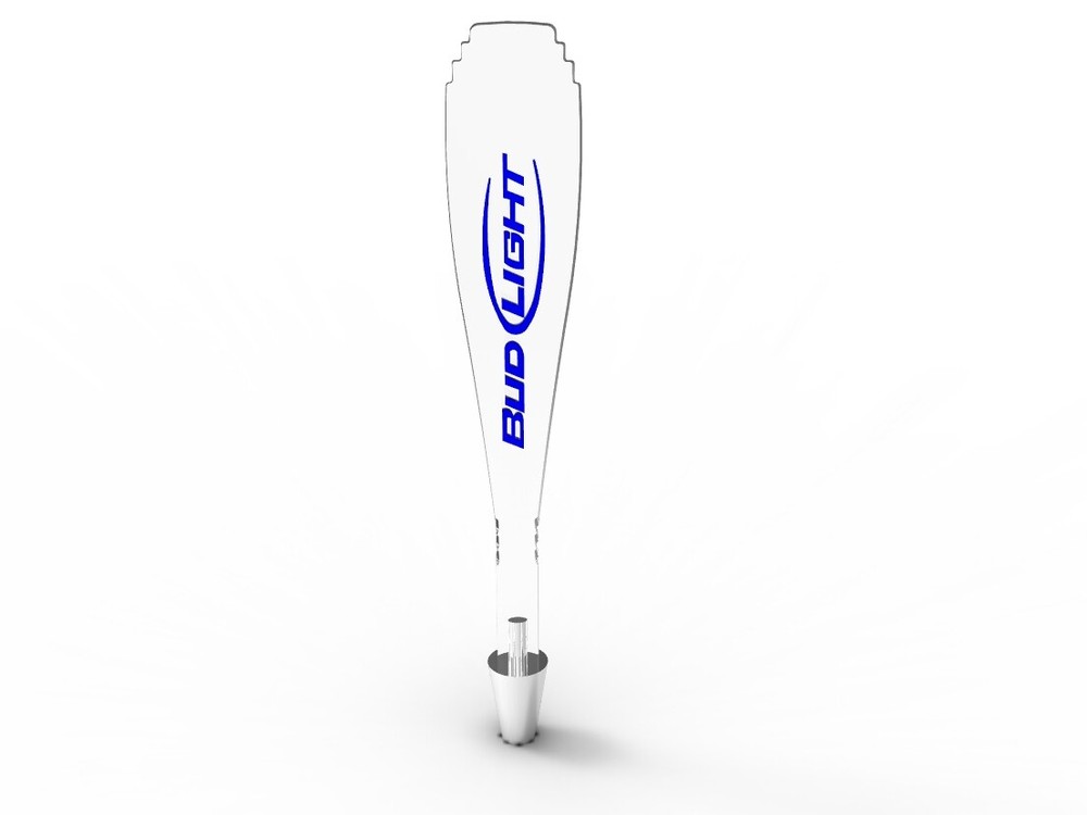 Clear Acrylic Beer Tap Handle Draft Pub Bud Lite MGD Sameul Adams Budweiser