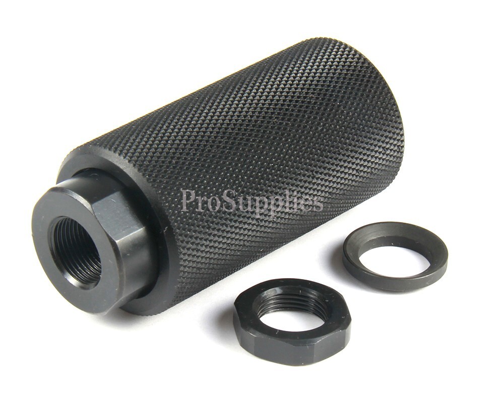 Steel Muzzle Brake 1/2X28 TPI + Knurled Forwarder