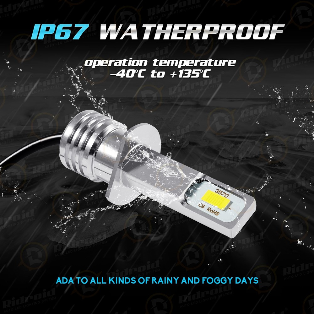 4x H1 LED Headlight Bulbs Conversion Kit High Low Beam Super Bright White 6500K