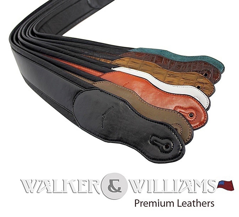 Walker & Williams TS-85 Orange & Black Guitar Strap