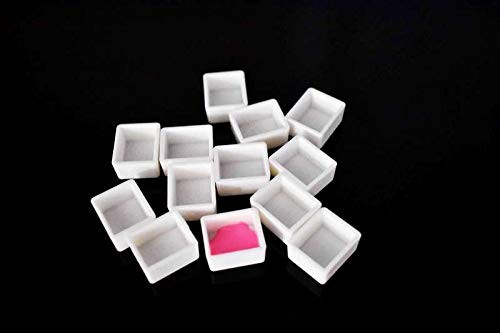 Empty Watercolor Tins Palette Paint Case with 12 Pcs Half Pans White